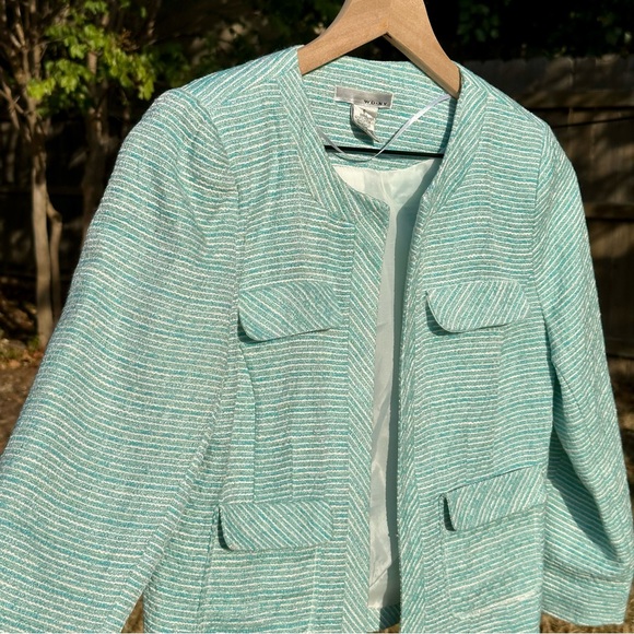 Vintage 90s y2k pastel tweed blazer - Picture 3 of 9